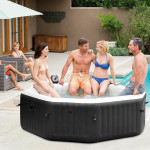Intex Purespa Jet & Bubble Deluxe Set Πισίνα PVC Φουσκωτή Υδρομασάζ 201x201x71εκ.